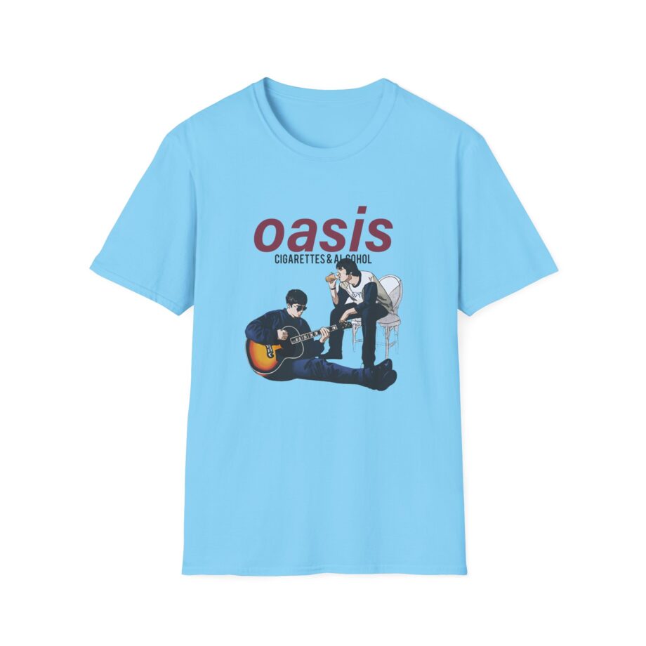 Oasis Cigarettes and Alcohol Illustration Unisex Softstyle T-Shirt