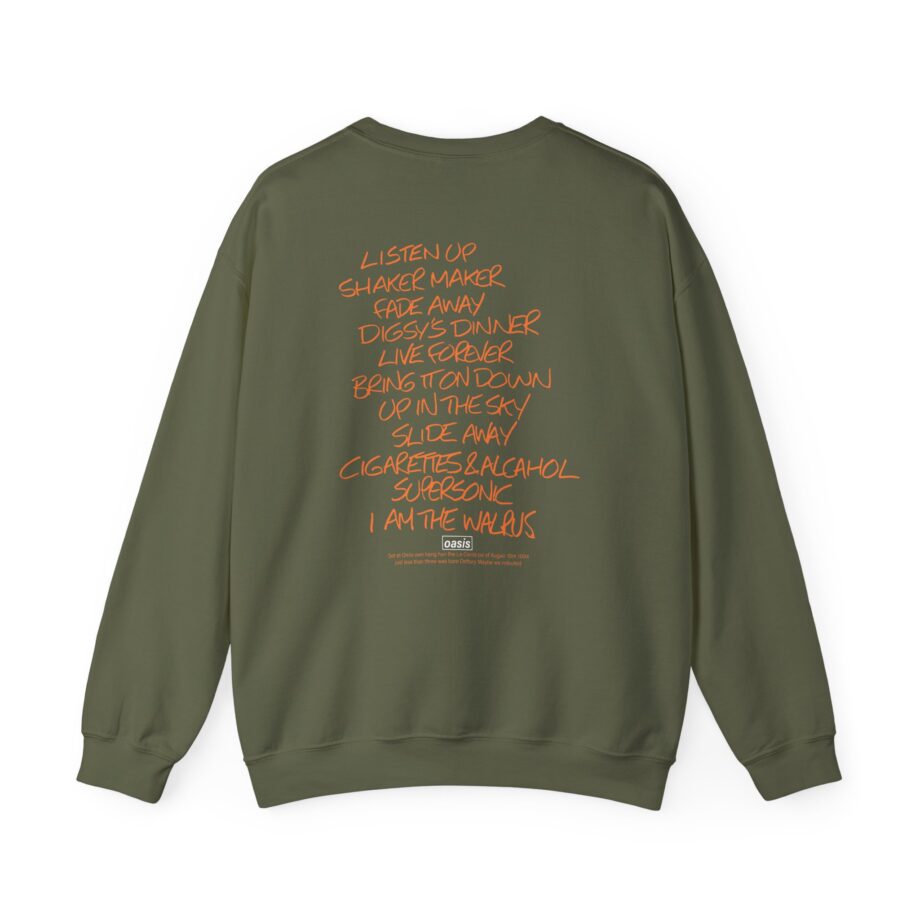 Oasis Setlist Unisex Heavy Blend™ Crewneck Sweatshirt