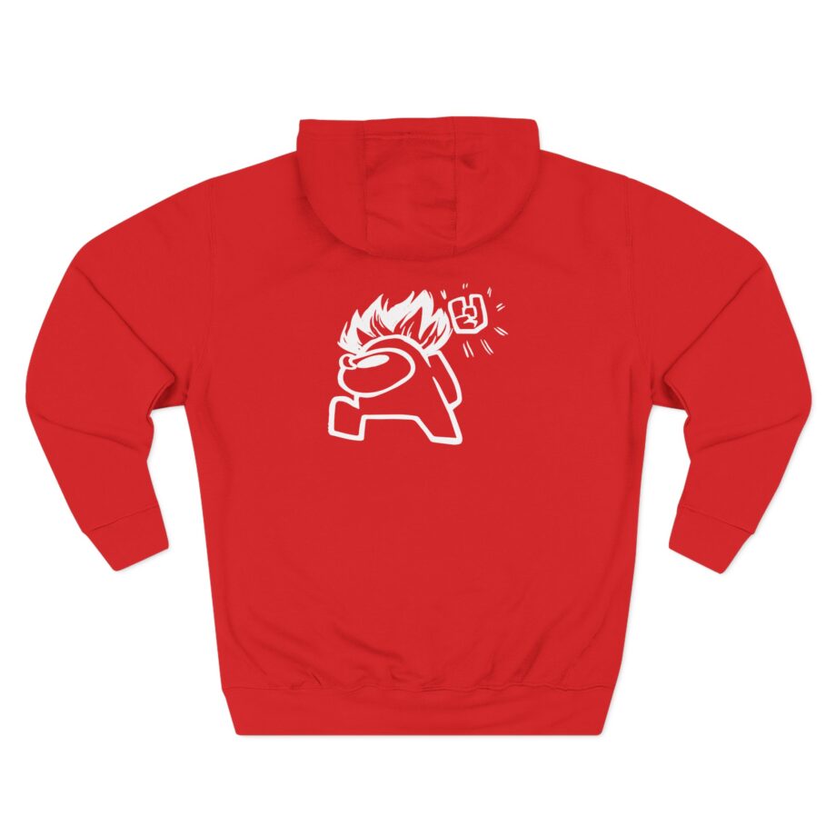 Among Us Metal Red Three-Panel Fleece Hoodie