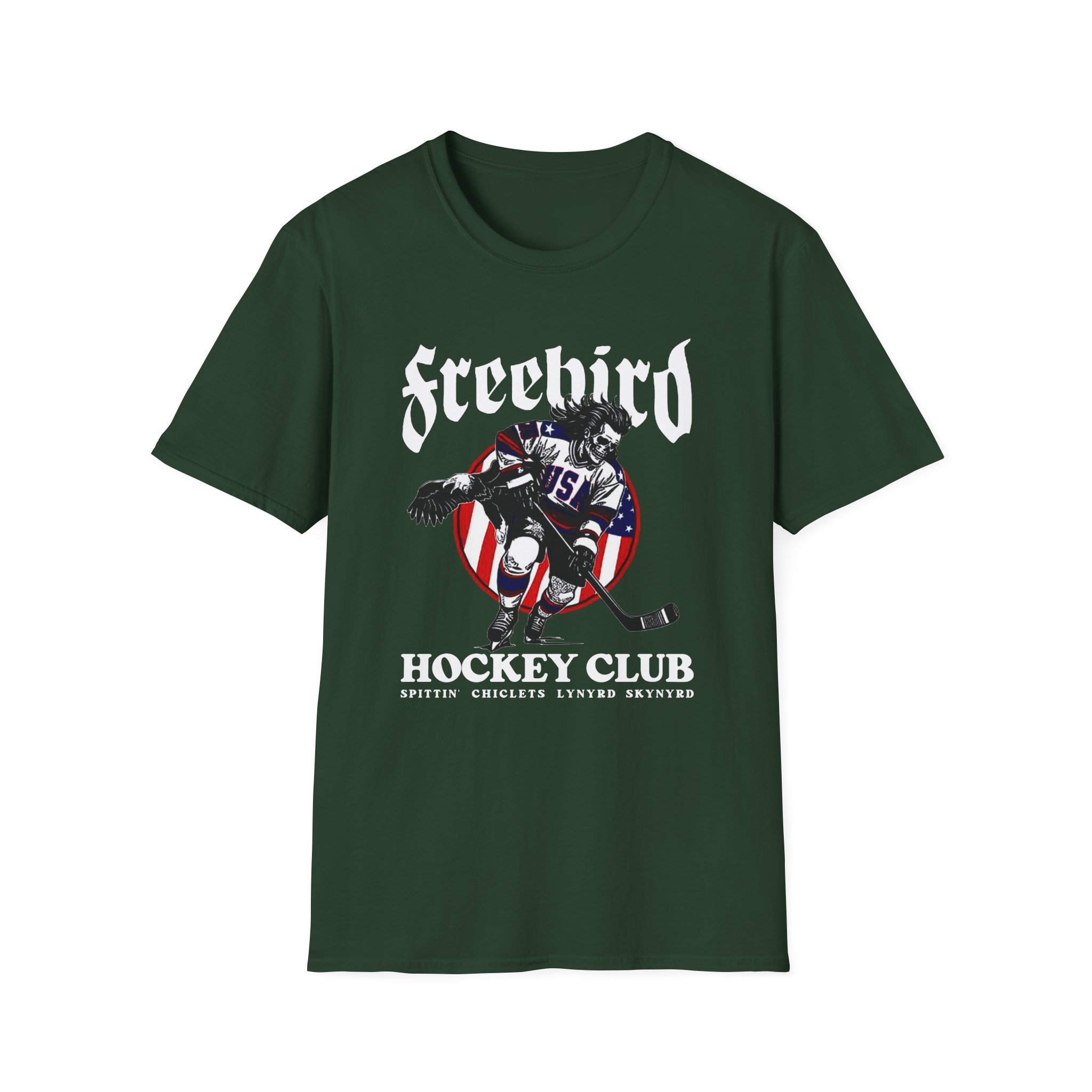 Freebird Usa Spittin Chiclets X Lynyrd Skynyrd Unisex Softstyle T-Shirt