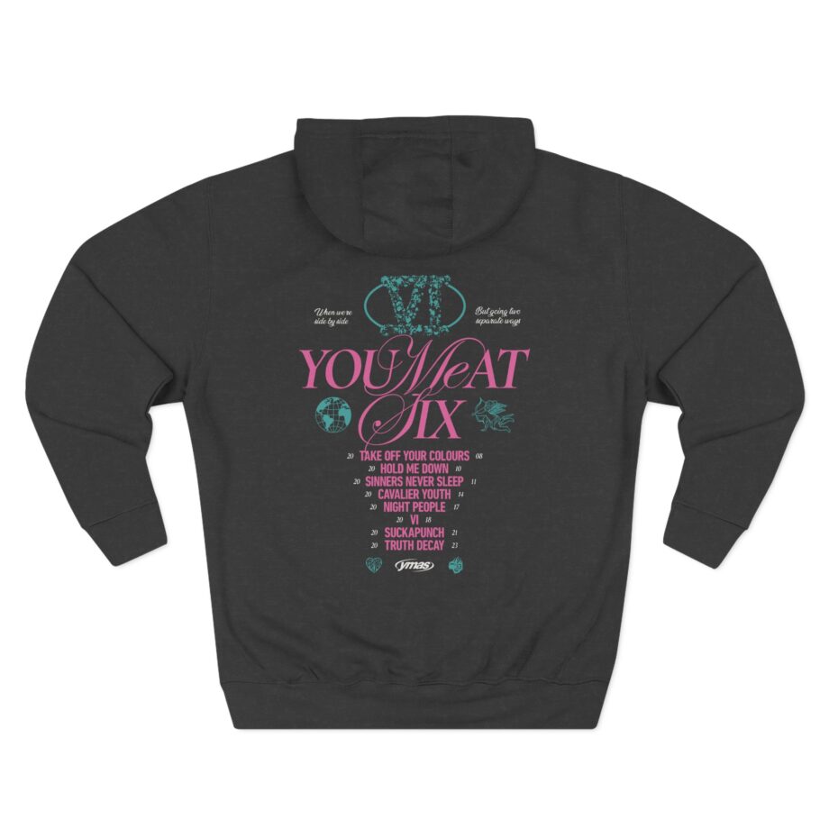 You Me at Six This is the End  Albums Three-Panel Fleece Hoodie