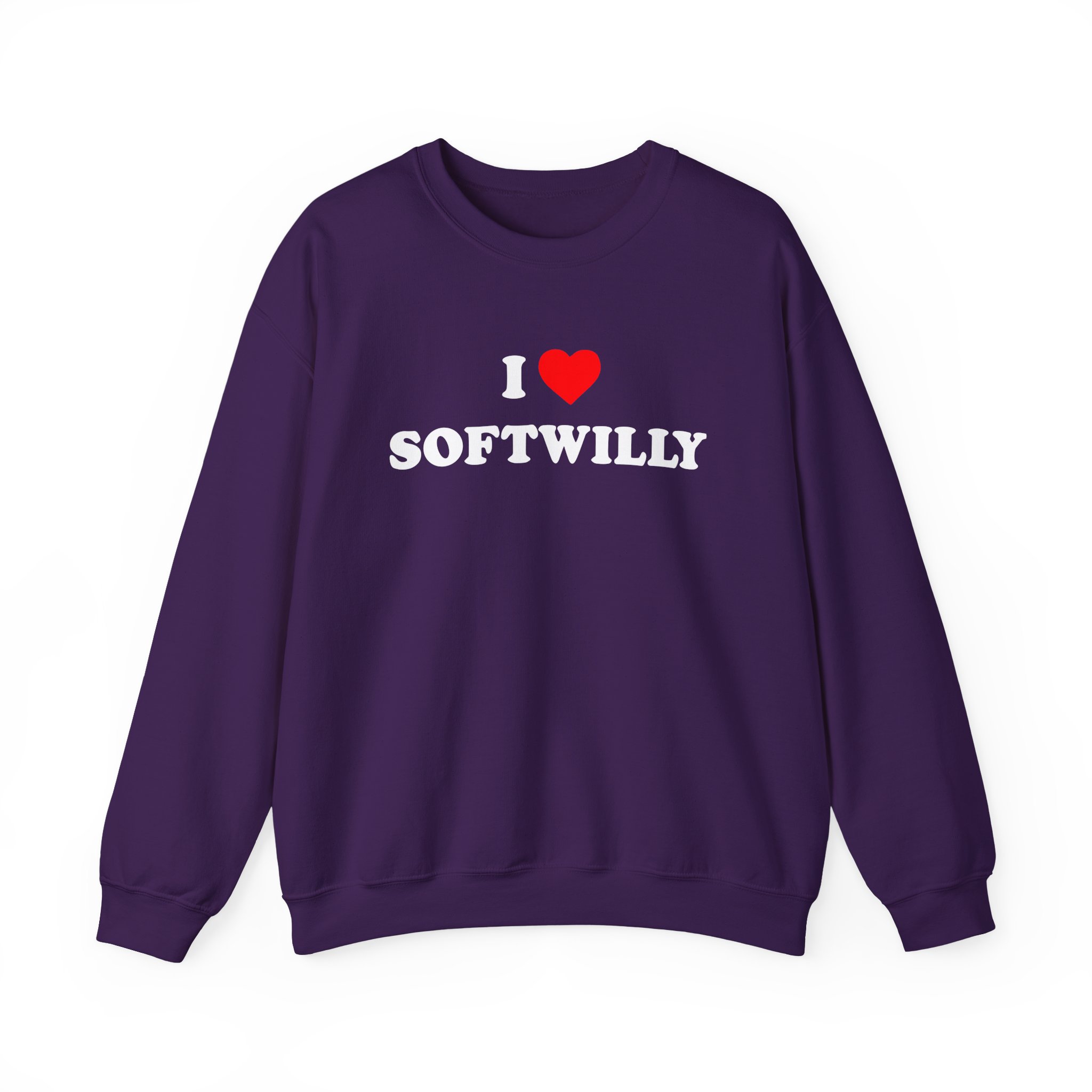 Softwilly I Love Softwilly Unisex Heavy Blendâ„¢ Crewneck Sweatshirt