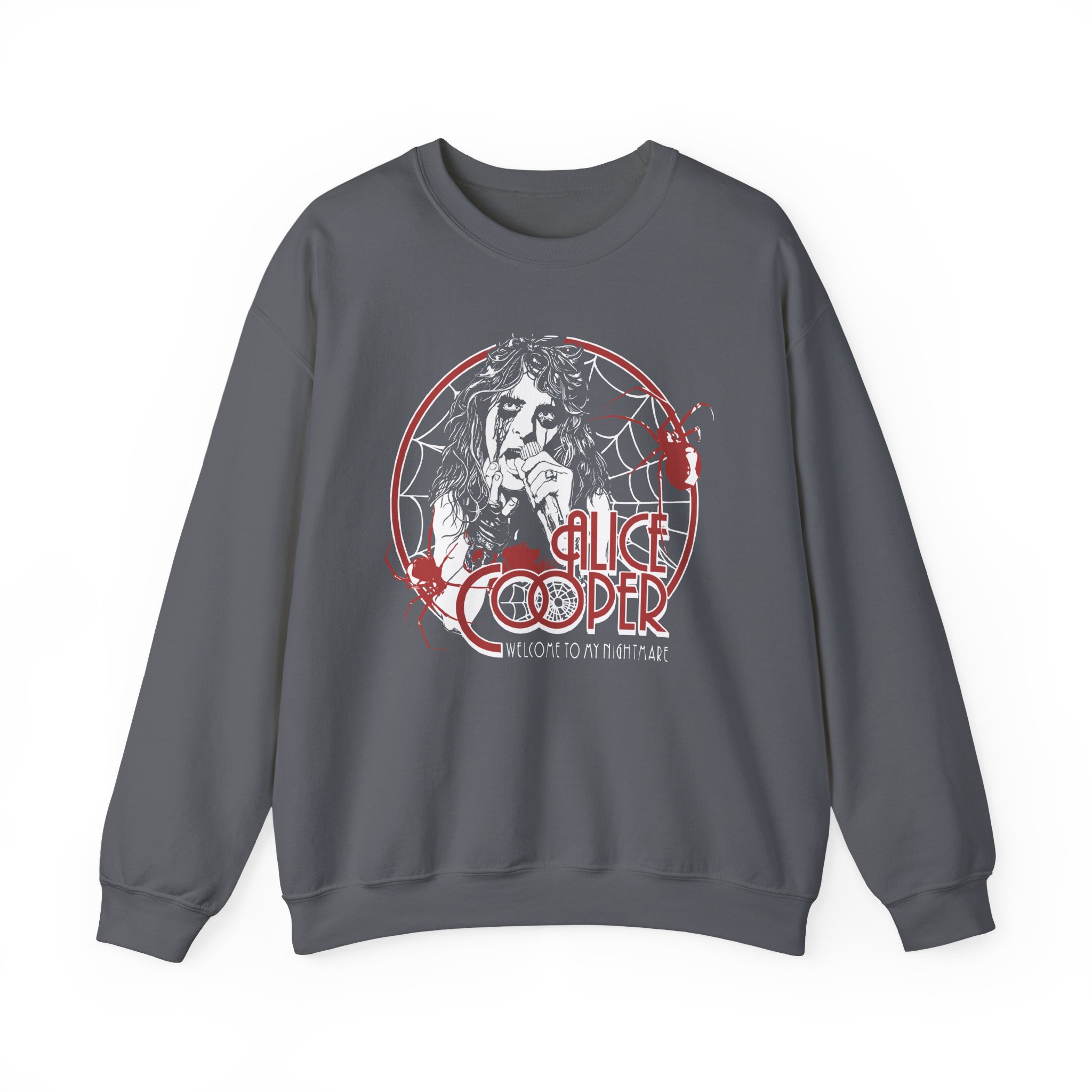 Alice Cooper Welcome to My Nightmare 50th Anniversary Spider Swarm Unisex Heavy Blendâ„¢ Crewneck Sweatshirt