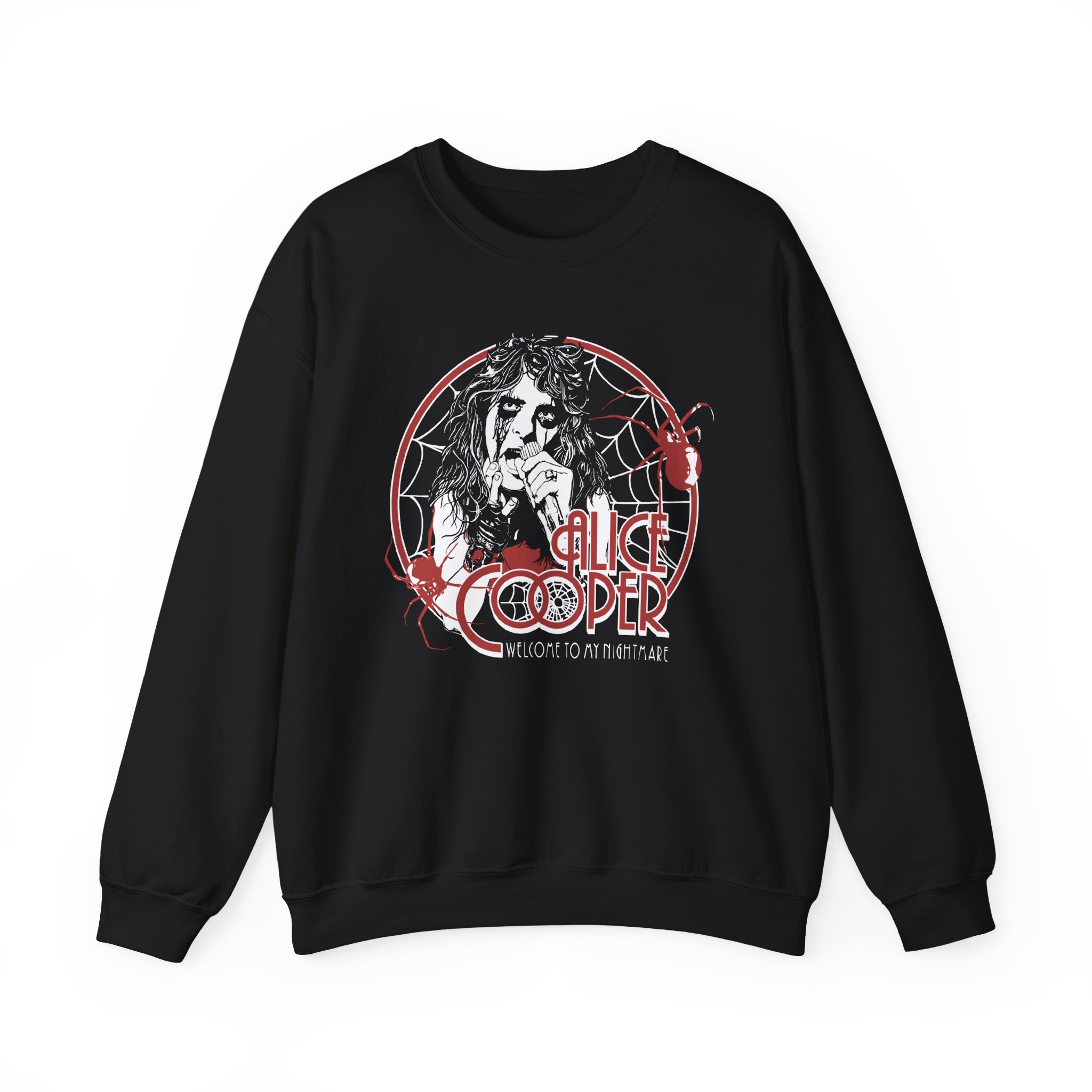 Alice Cooper Welcome to My Nightmare 50th Anniversary Spider Swarm Unisex Heavy Blendâ„¢ Crewneck Sweatshirt