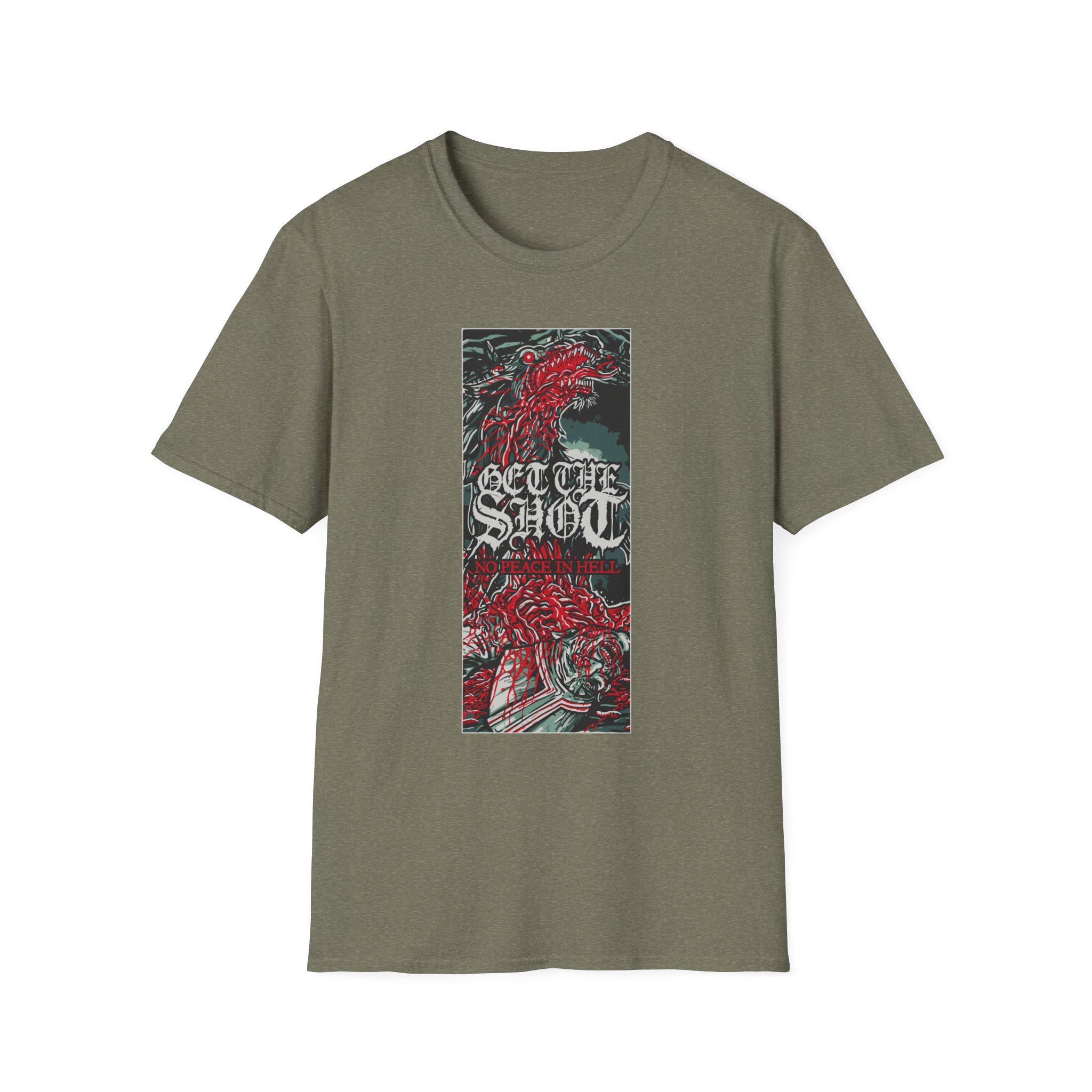 Get the Shot No Peace in Hell Unisex Softstyle T-Shirt