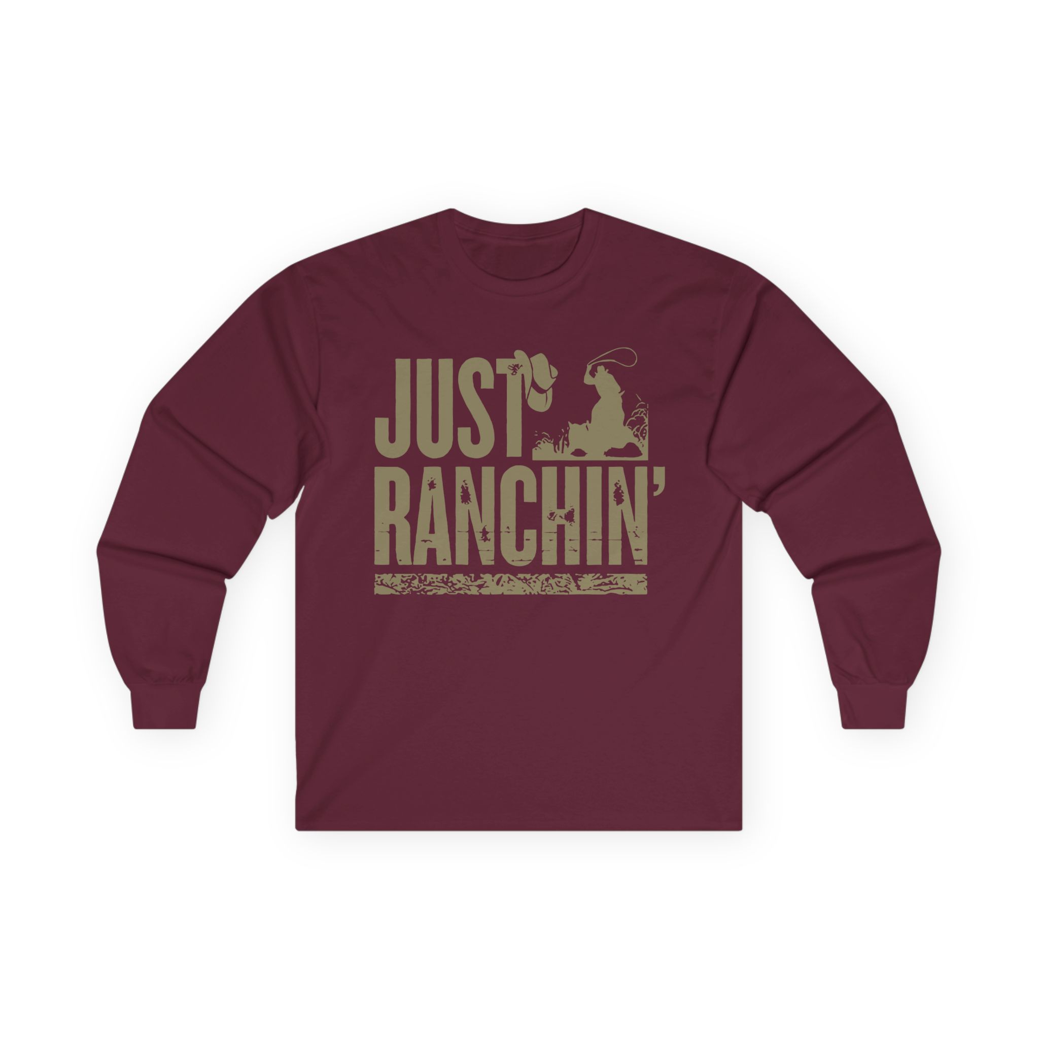 Dale Brisby Just Ranchin Silhouette Unisex Ultra Cotton Long Sleeve Tee