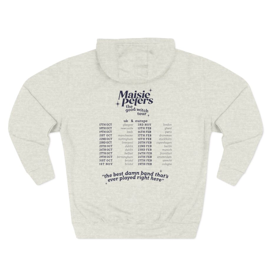 Maisie Peters the Good With Uk/eu 23/24 Tour Three-Panel Fleece Hoodie