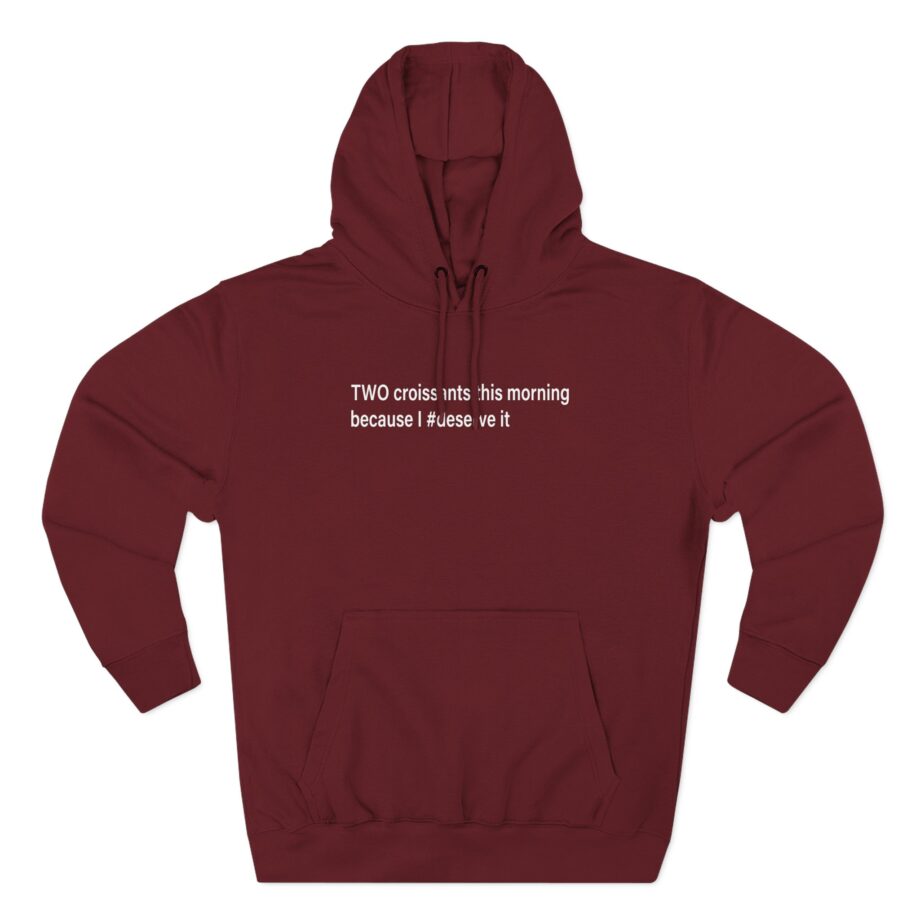 Vulfpeck Two Croissants This Morning Because I deserve It Three-Panel Fleece Hoodie