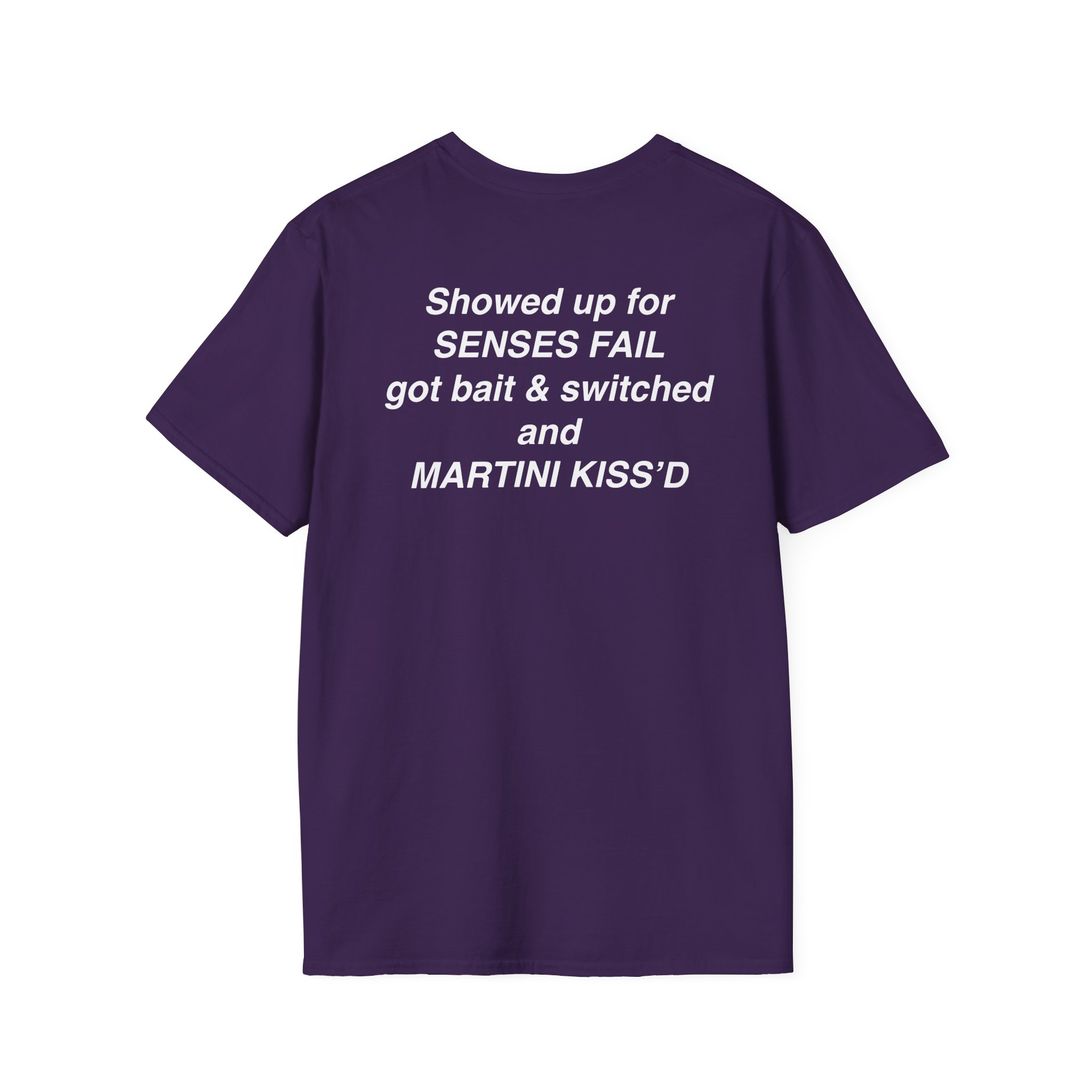 Senses Fail Martini Kiss Tux Unisex Softstyle T-Shirt