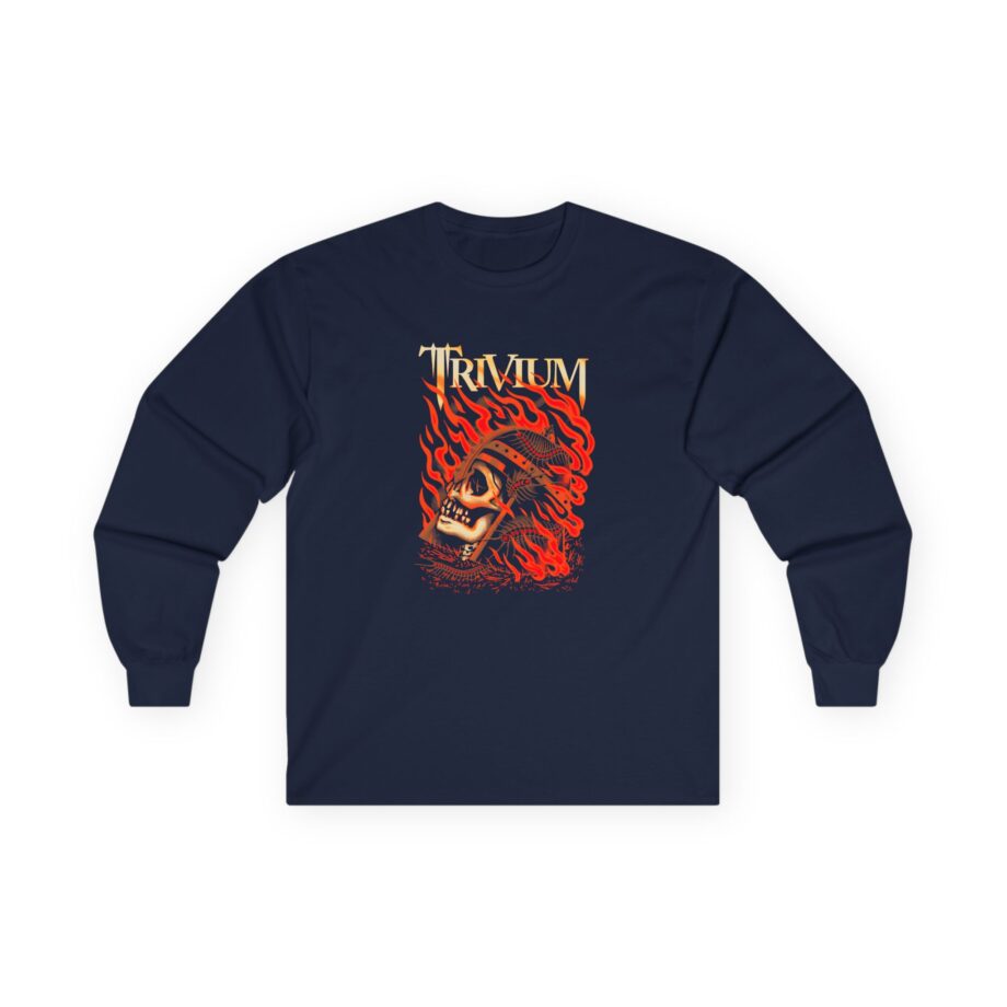 Trivium Flaming Skull Unisex Ultra Cotton Long Sleeve Tee