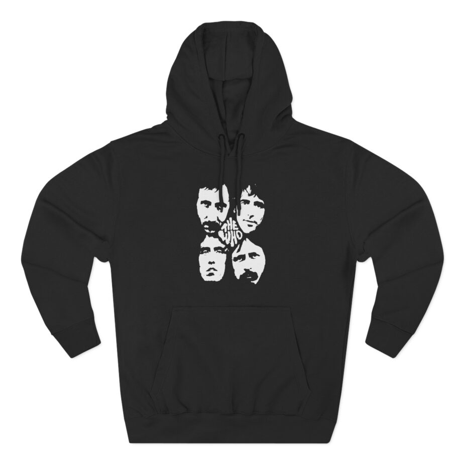 TW Distressed Four Faces Three-Panel Fleece Hoodie