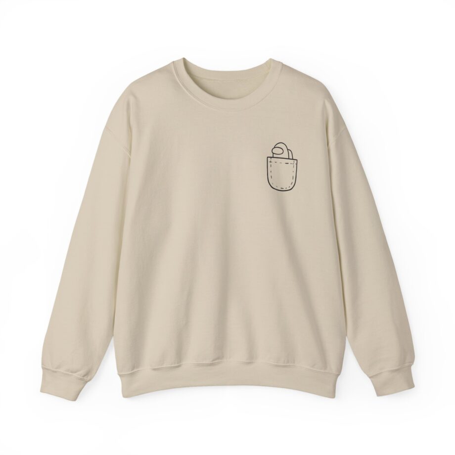 Among Us  Mini Crewmate Pocket Unisex Heavy Blend™ Crewneck Sweatshirt