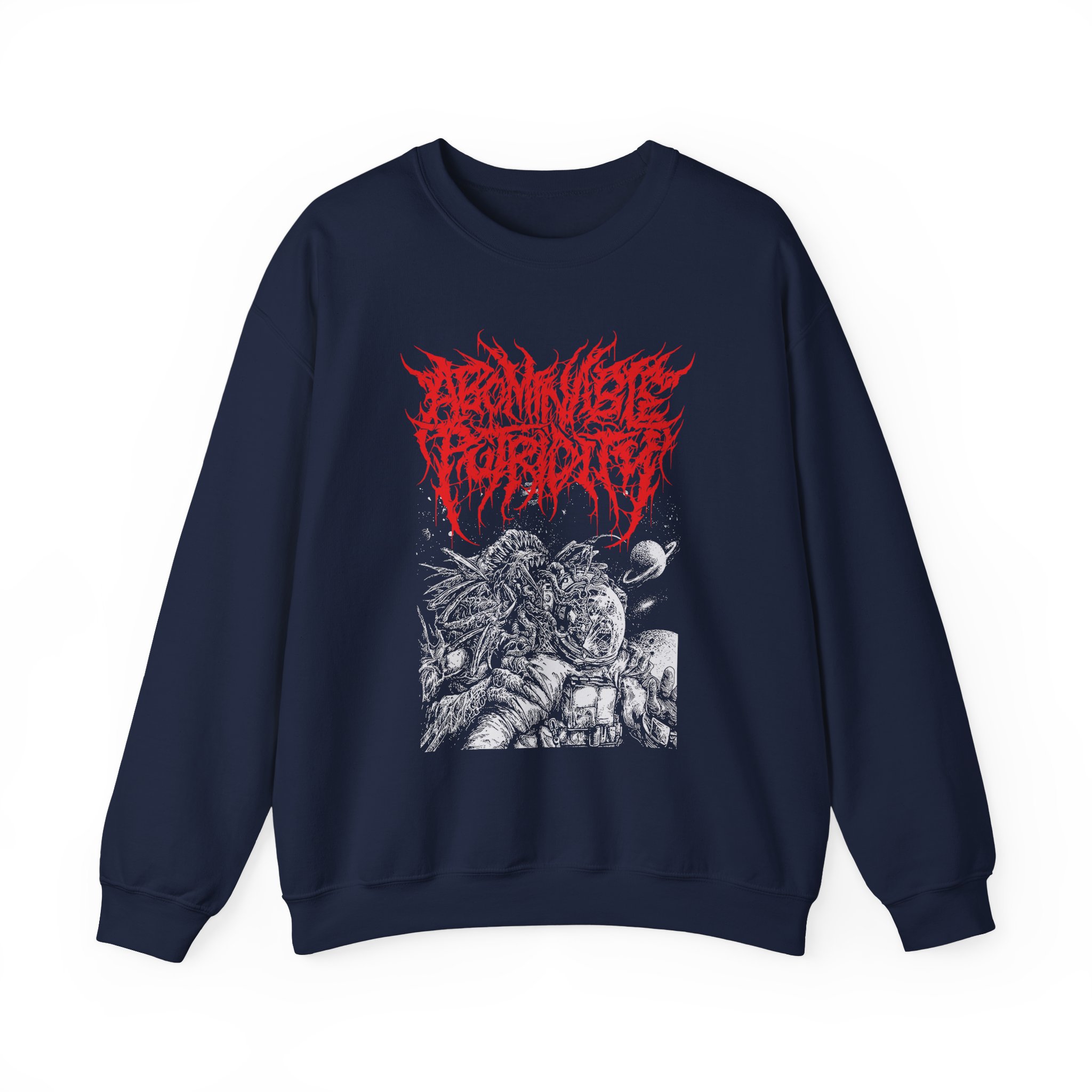 Abominable Putridity The Last Astronaut Red Logo Unisex Heavy Blendâ„¢ Crewneck Sweatshirt