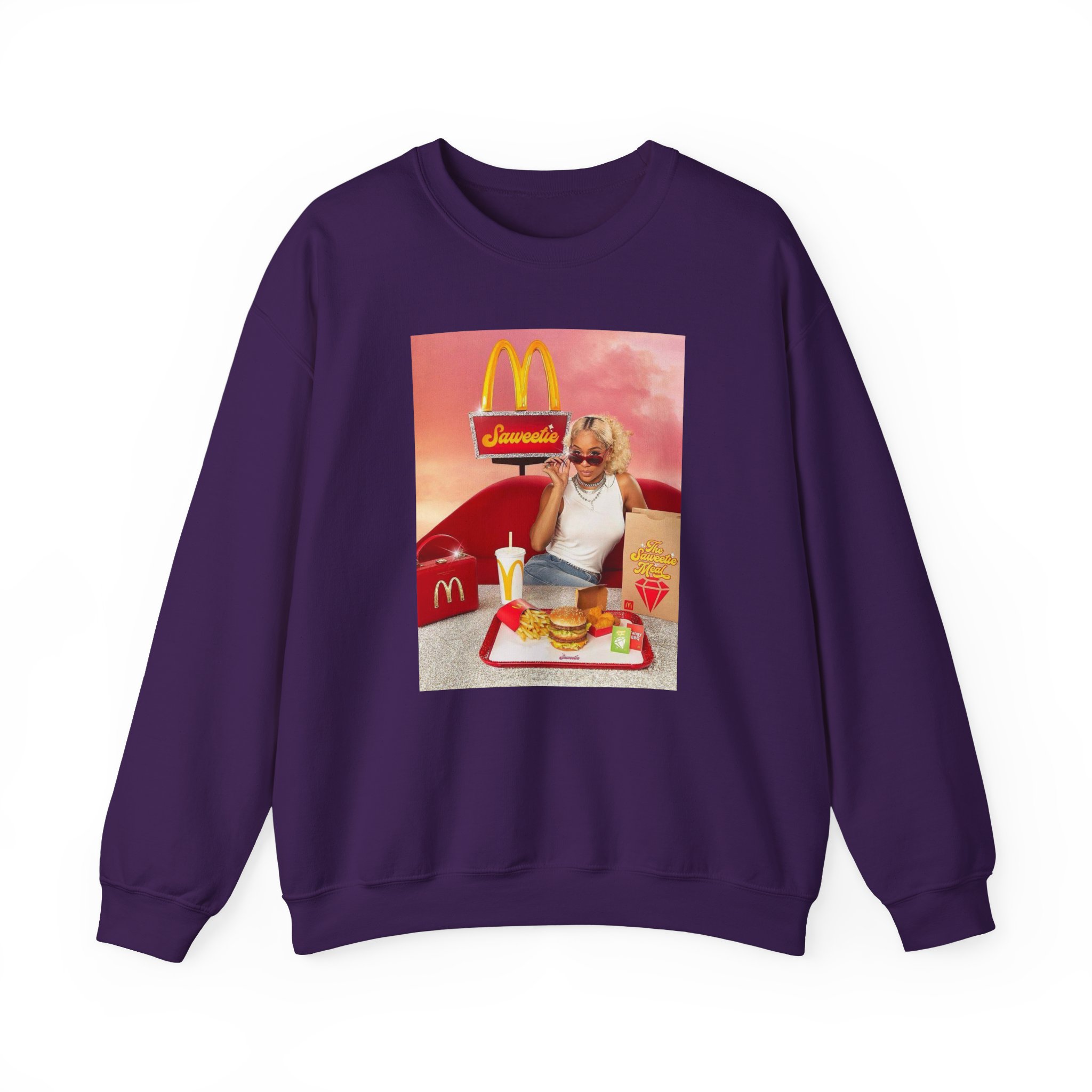 Saweetie Mcdonald's Unisex Heavy Blend Crewneck Sweatshirt