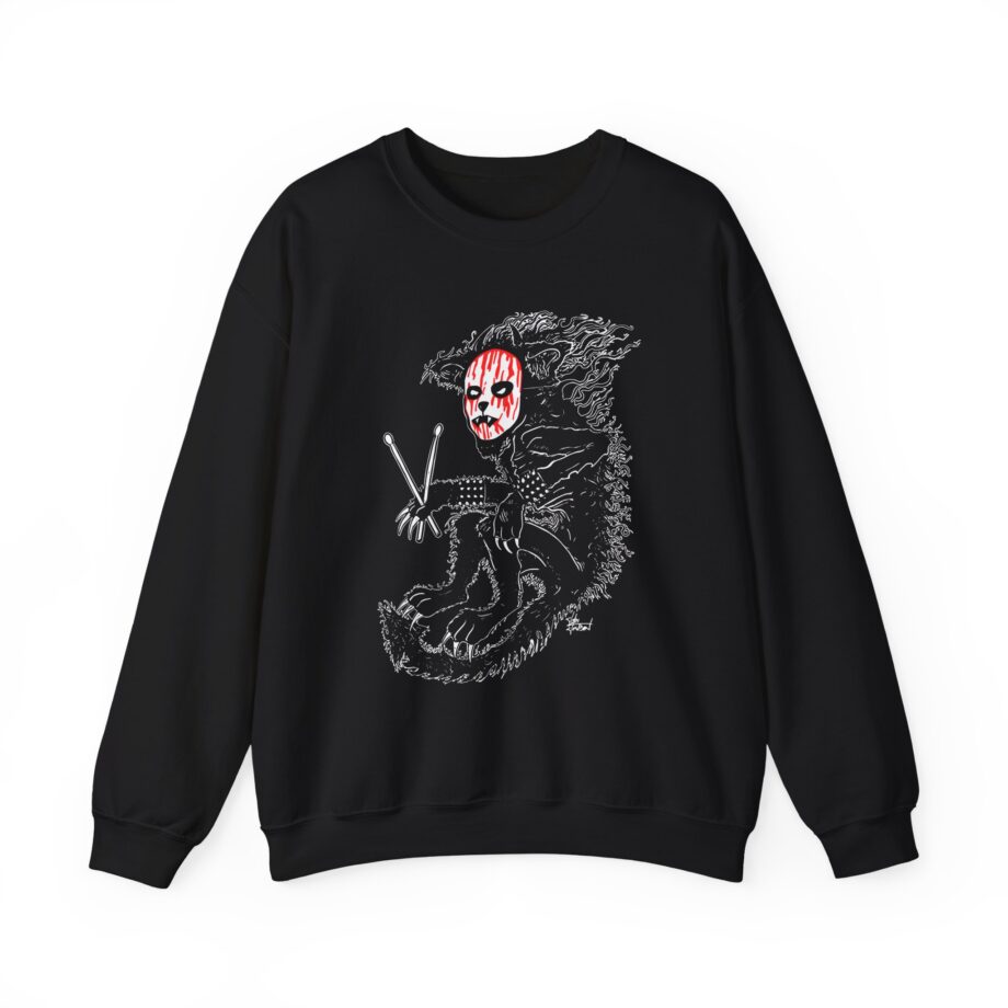 Murderdolls Joey Jordison Joey Cat Blood Mask Unisex Heavy Blend™ Crewneck Sweatshirt