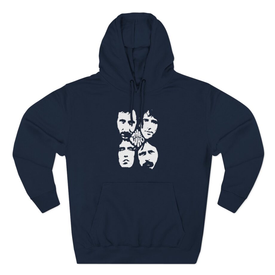 TW Distressed Four Faces Three-Panel Fleece Hoodie