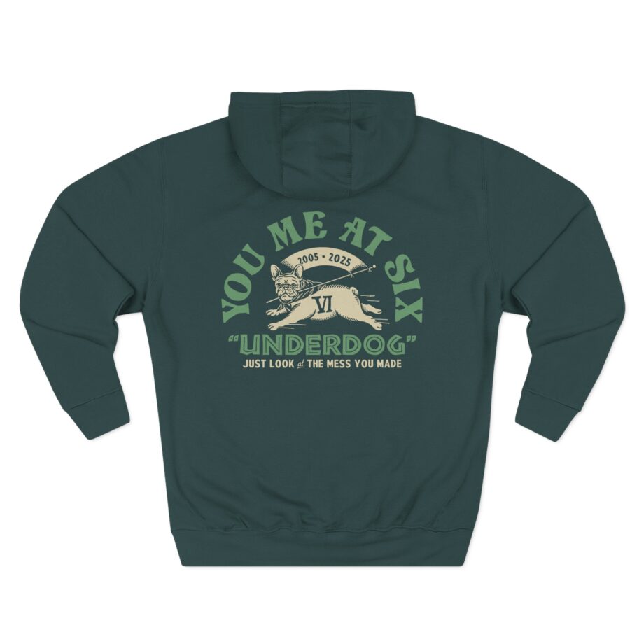 You Me at Six Underdog Three-Panel Fleece Hoodie