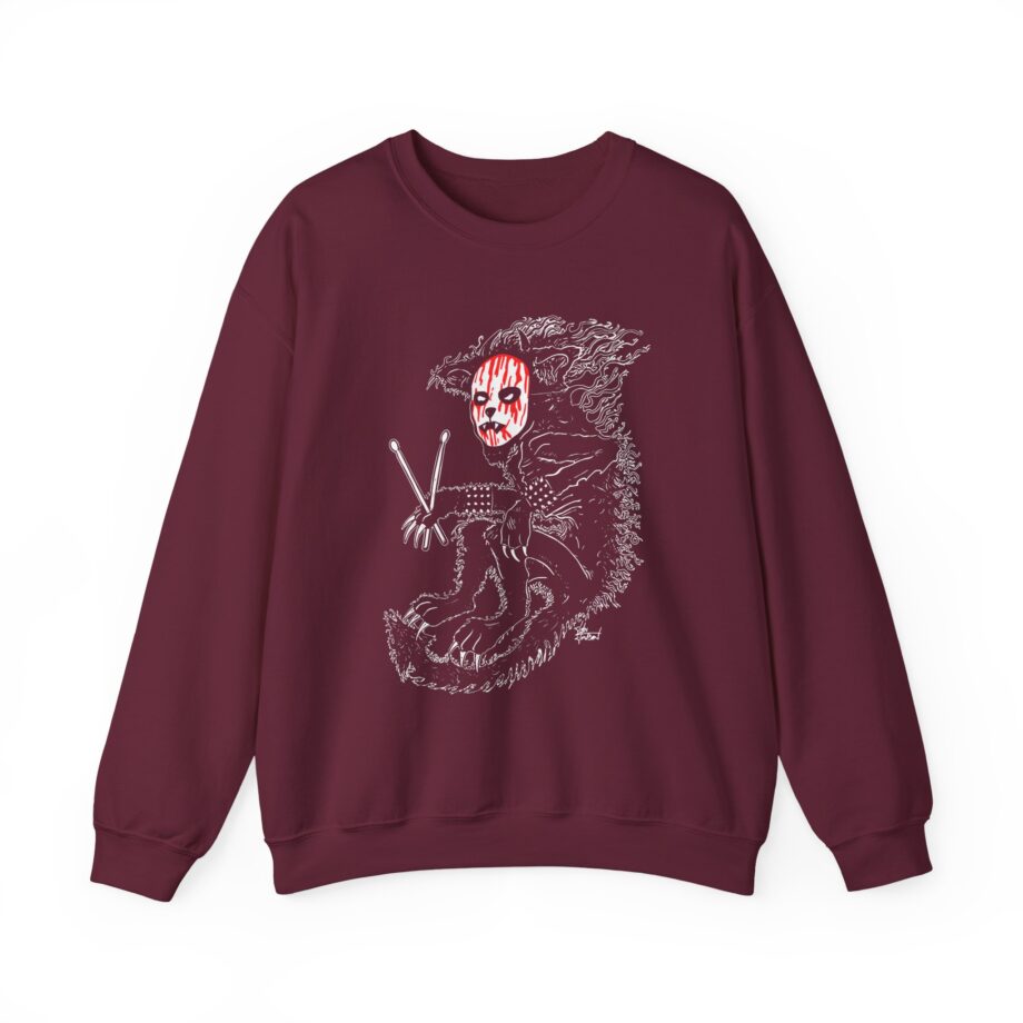 Murderdolls Joey Jordison Joey Cat Blood Mask Unisex Heavy Blend™ Crewneck Sweatshirt