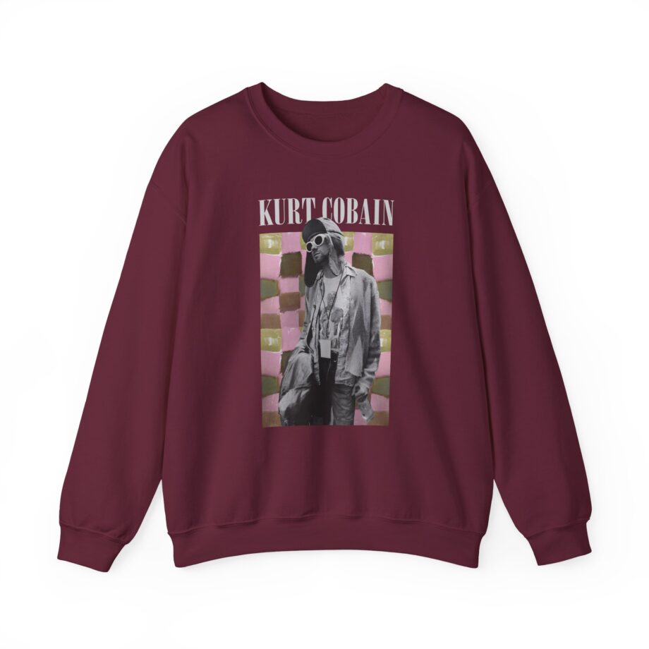 Kurt Cobain Checkered Unisex Heavy Blend™ Crewneck Sweatshirt