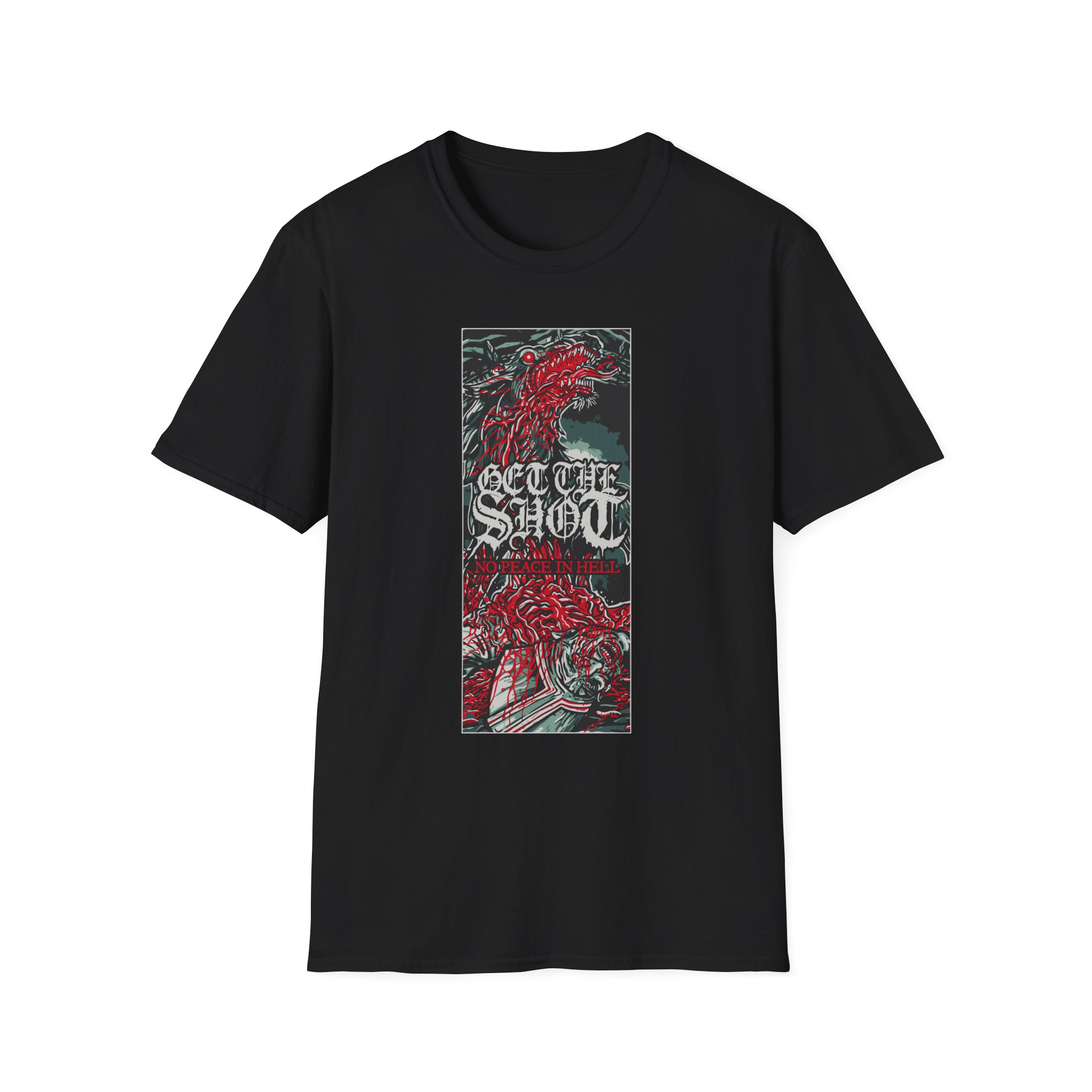Get the Shot No Peace in Hell Unisex Softstyle T-Shirt