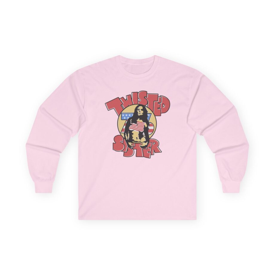 Ladies Stars and Stripes Twisted Sister Unisex Ultra Cotton Long Sleeve Tee