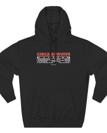 Circa Survive Juturna Tracklist Three-Panel Fleece Hoodie