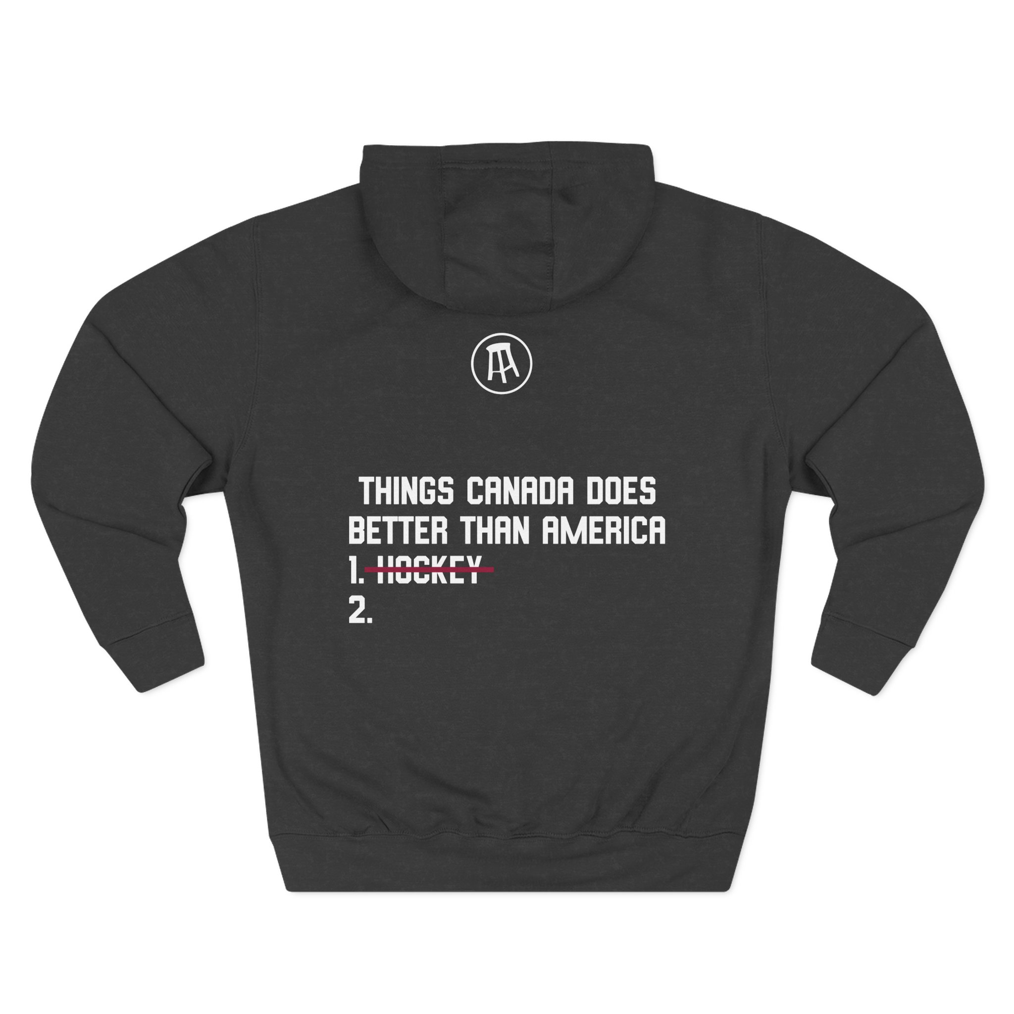 Spittin Chiclets Us Hockey Three-Panel Fleece Hoodie