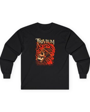Trivium Flaming Skull Unisex Ultra Cotton Long Sleeve Tee