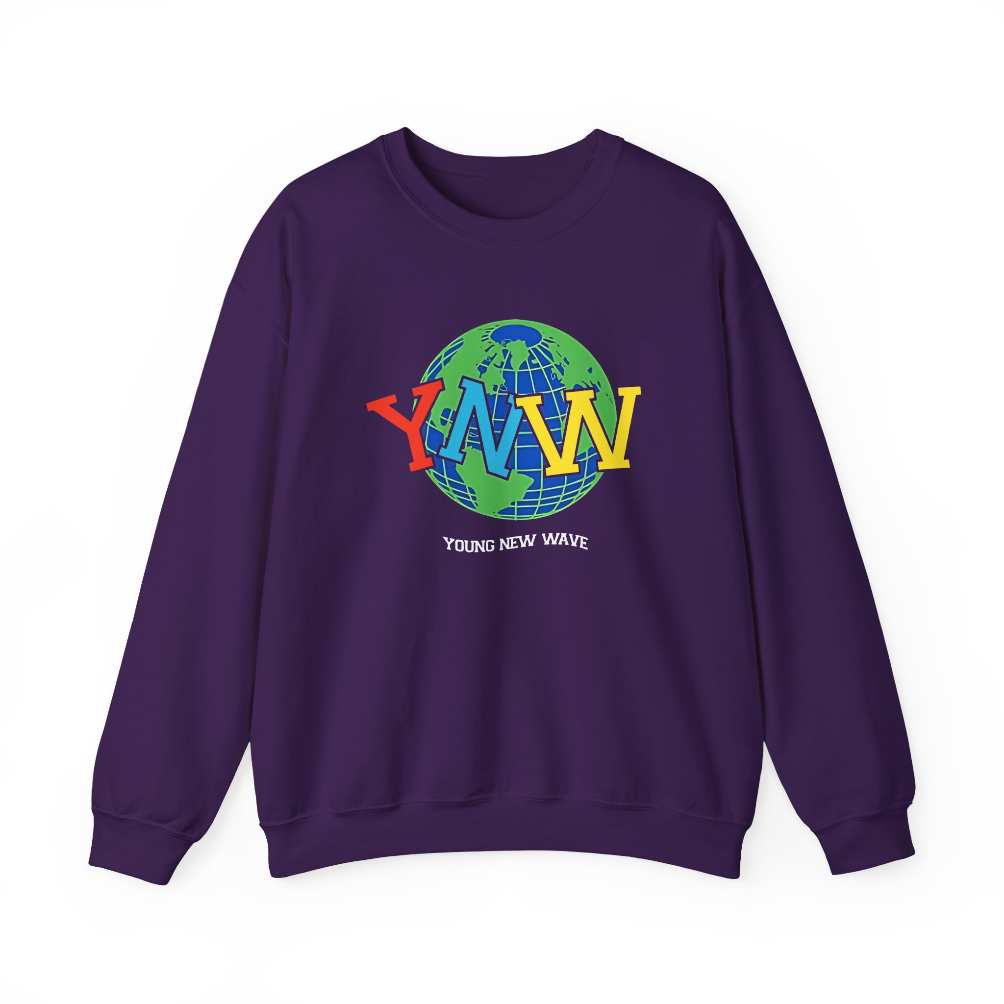 YNW Melly globe Unisex Heavy Blendâ„¢ Crewneck Sweatshirt