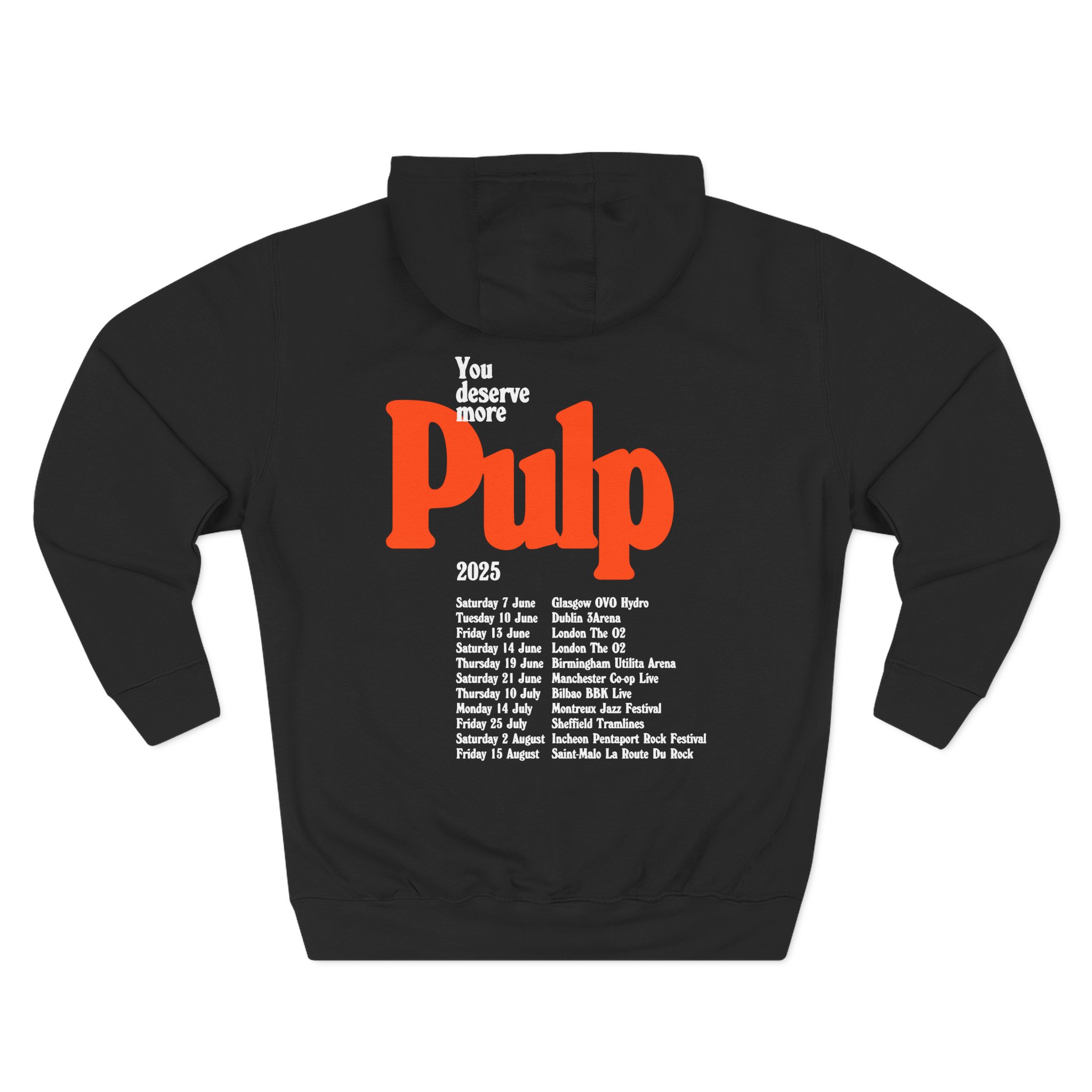 Pulp More 2025 Tour Three-Panel Fleece Hoodie