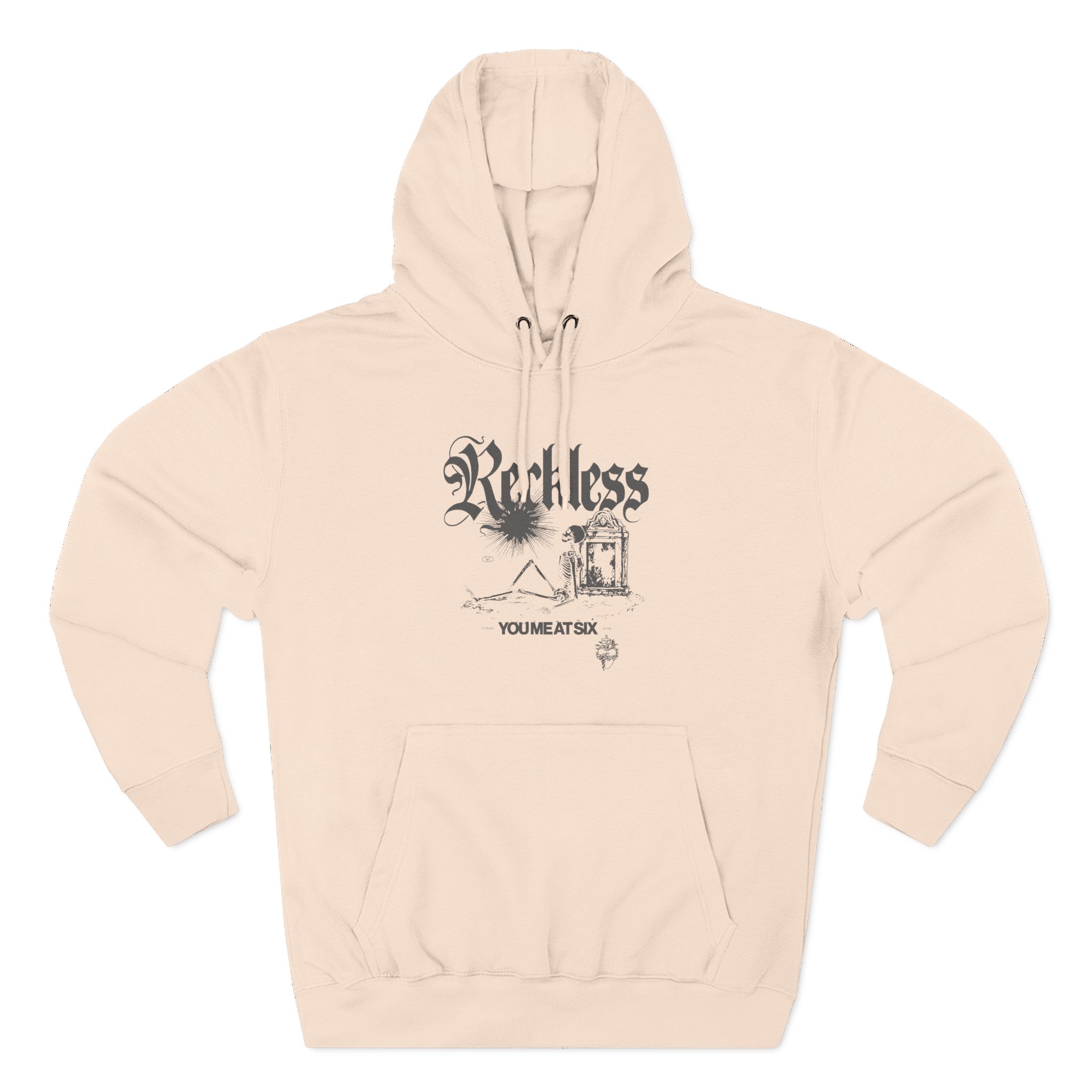 You Me at Six Reckless Three-Panel Fleece Hoodie