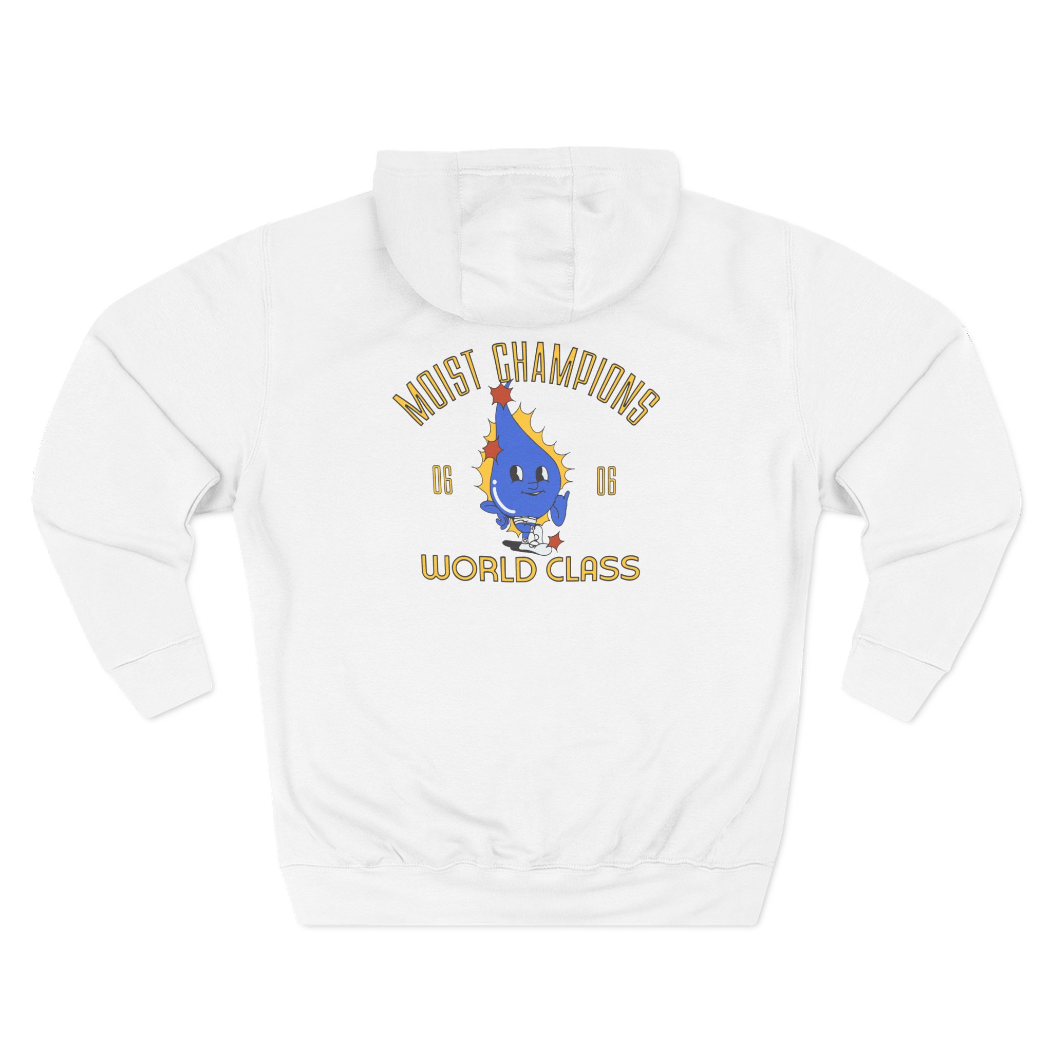 Moist Retro Three-Panel Fleece Hoodie